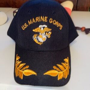 Vintage U.S. Marine Corps Ball Cap in Black & Gold